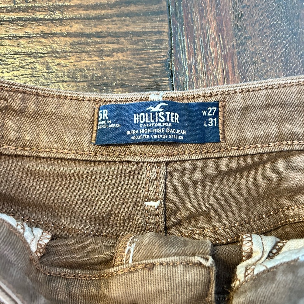 Hollister Y2K Grunge Ultra High-Rise Dad Jean Vintage Stretch- Brown - Picture 6 of 12